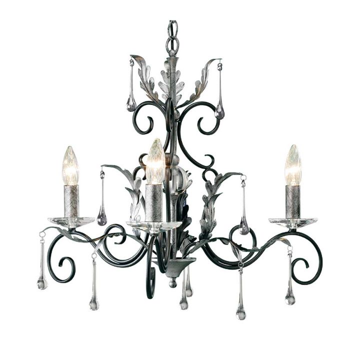 Amarilli 3 Light Pendant Black & Silver - AML3-BLK-SILVER