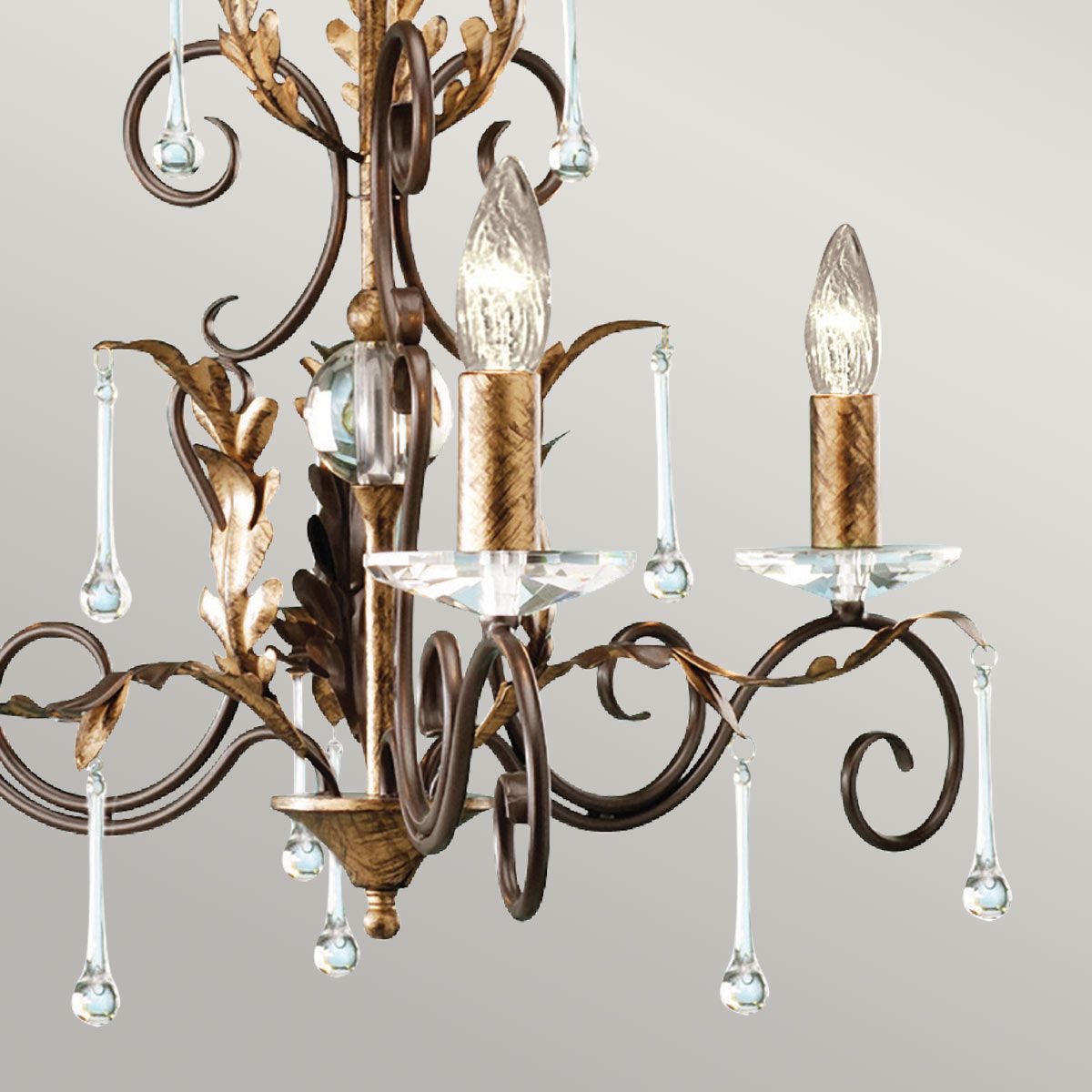 Amarilli 3 Light Pendant Bronze & Gold - AML3-BRONZE