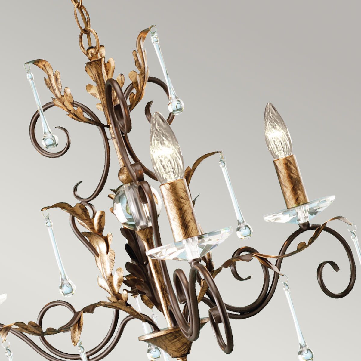 Amarilli 3 Light Pendant Bronze & Gold - AML3-BRONZE