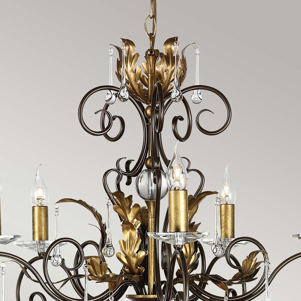 Amarilli 5 Light Pendant Bronze & Gold - AML5-BRONZE