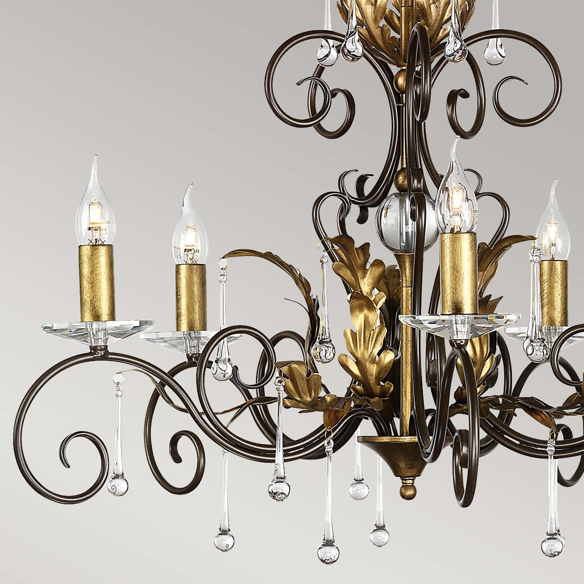 Amarilli 5 Light Pendant Bronze & Gold - AML5-BRONZE