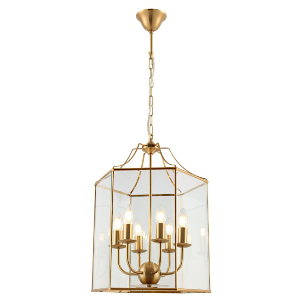 Arcadia Ceiling Lantern 6 Lights Gold - ARCA6PGLD