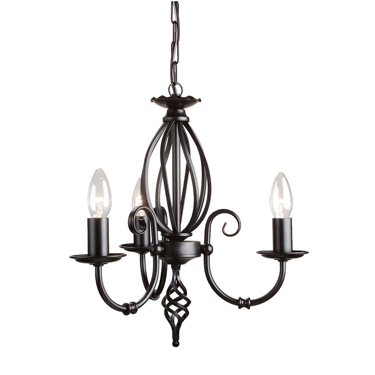 Aries 3 Light Pendant Black - ART3-BLACK