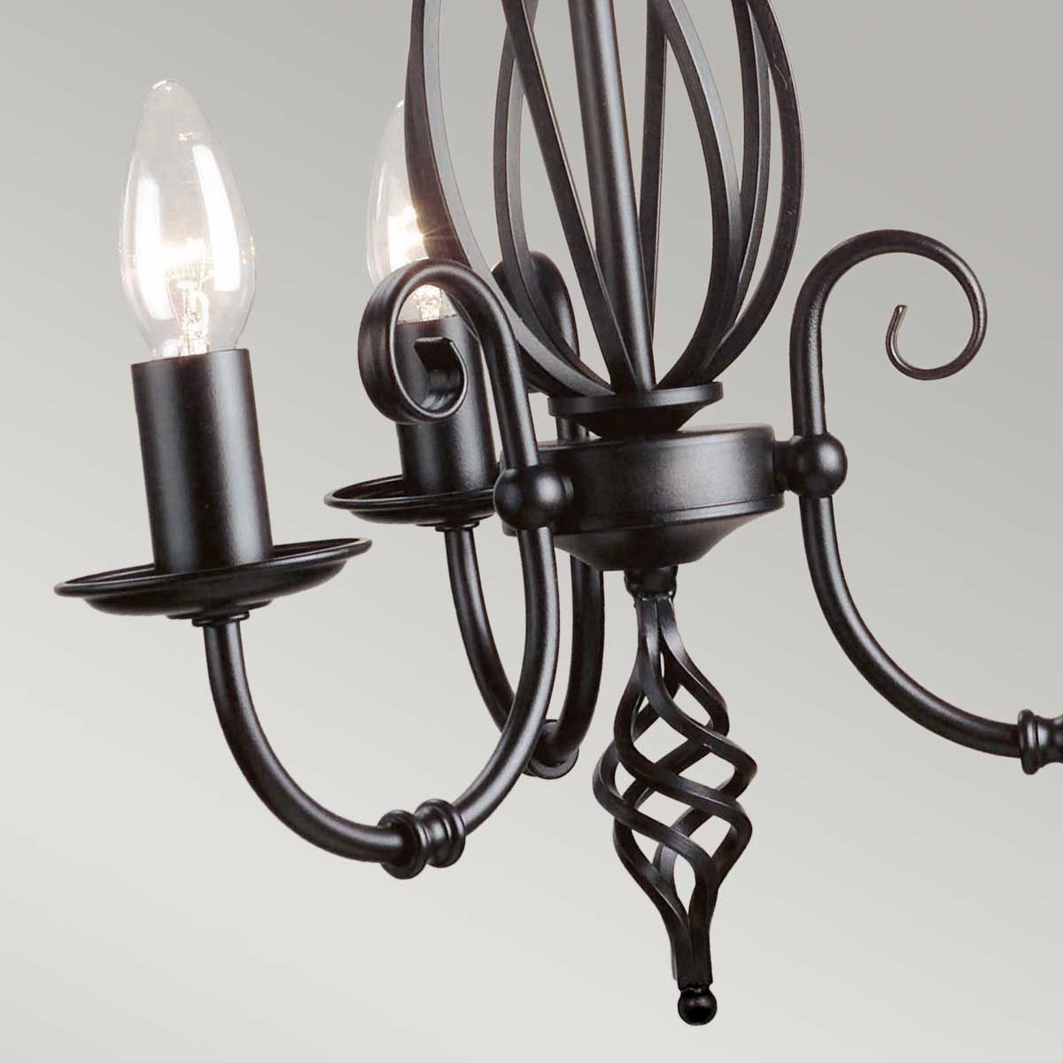 Aries 3 Light Pendant Black - ART3-BLACK