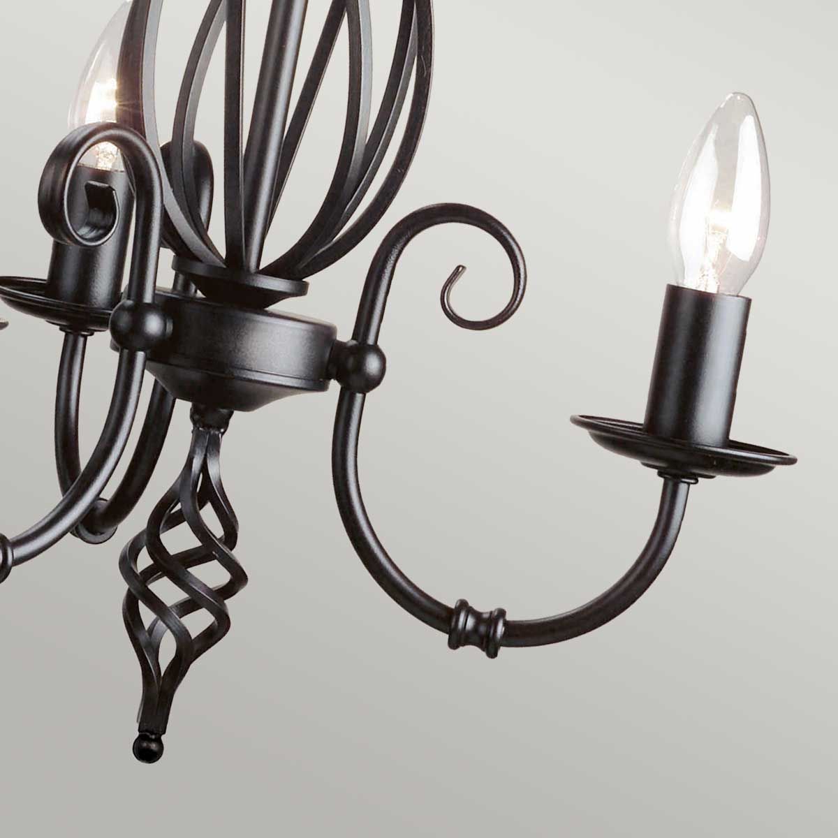 Aries 3 Light Pendant Black - ART3-BLACK