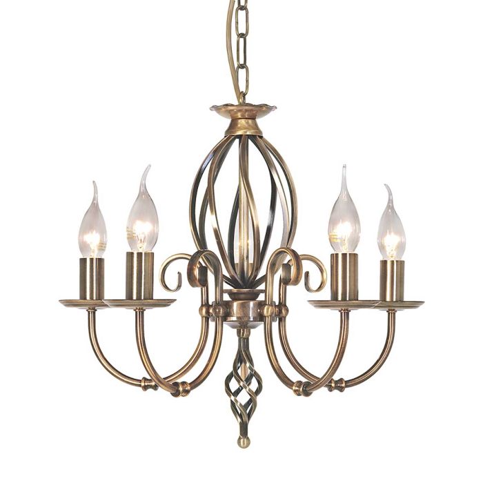 Aries 5 Light Pendant Aged Brass - ART5-AGD-BRASS