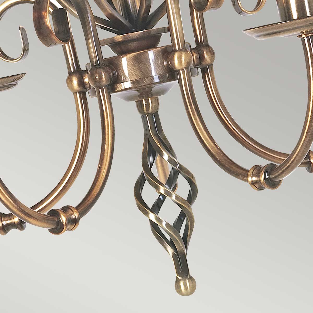 Aries 5 Light Pendant Aged Brass - ART5-AGD-BRASS