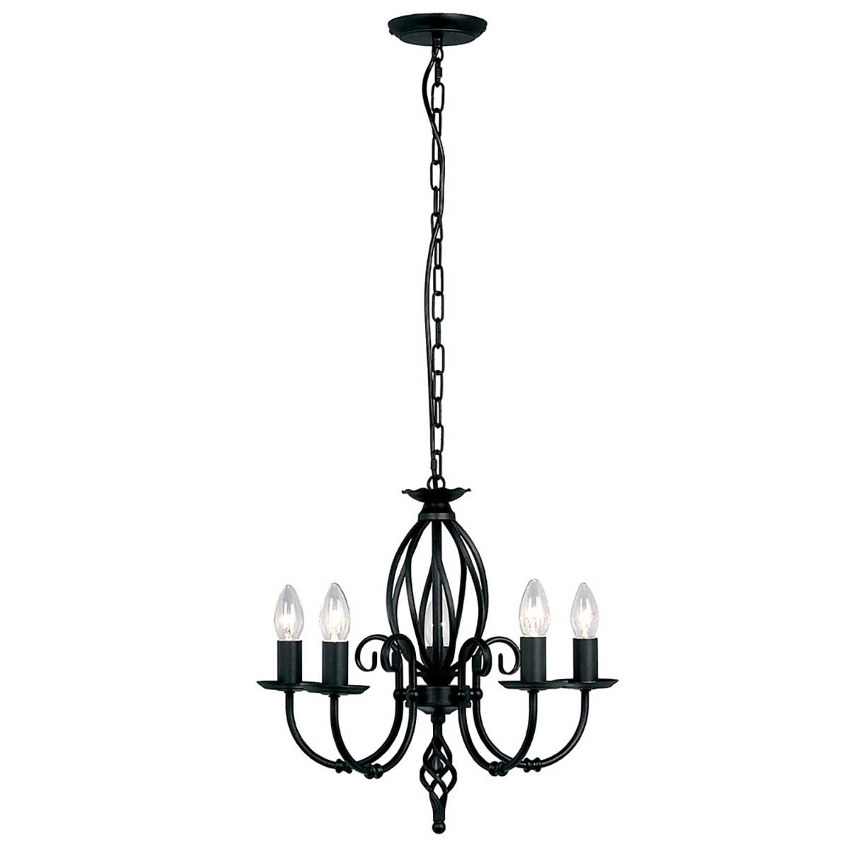 Aries 5 Light Pendant Black - ART5-BLACK