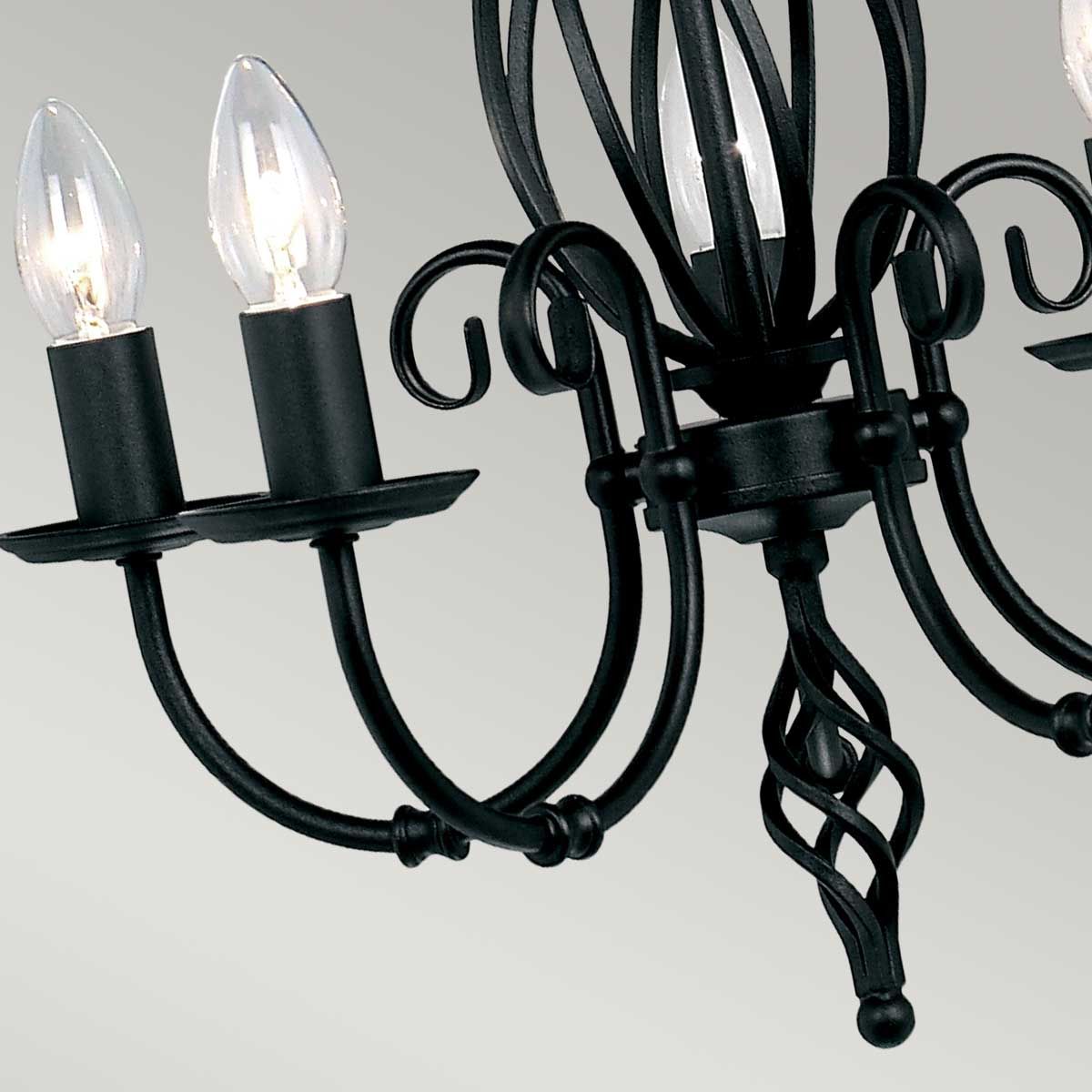 Aries 5 Light Pendant Black - ART5-BLACK