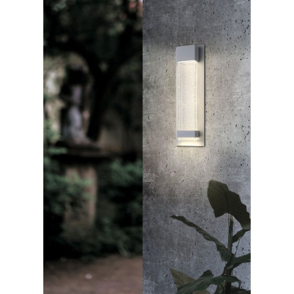 Buy Exterior Wall Lights Australia VILLAGRAZIA Exterior Wall Light H400mm White Aluminium 3CCT - 205919