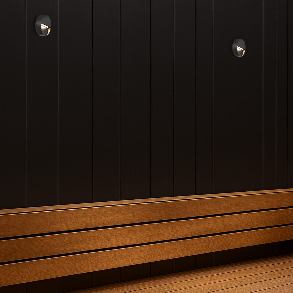 Musan LED Round Wall Light 24V 3W 3000K Black - MUSAN RD.24-BK