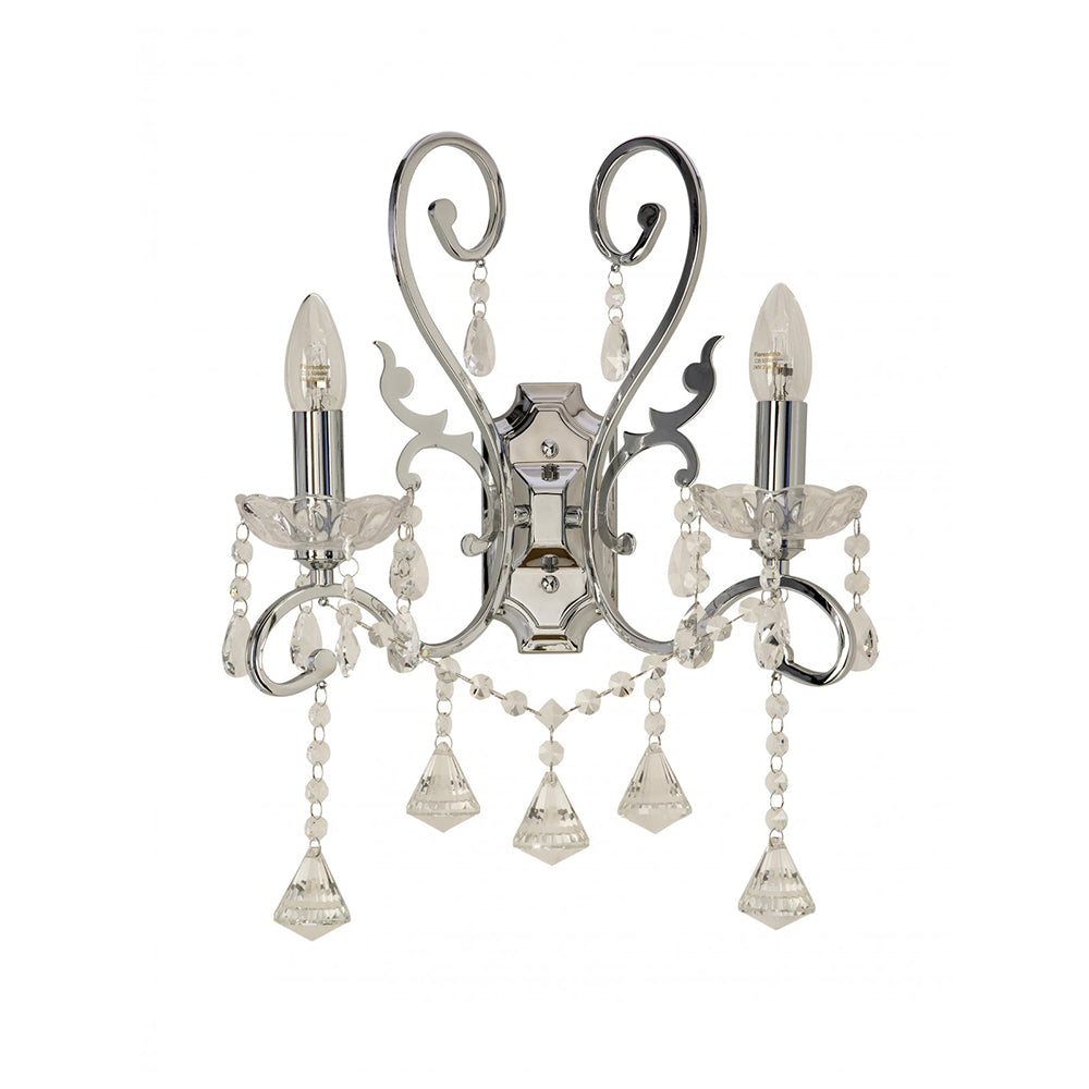 Buy Wall Sconce Australia Fiorentino Lighting - BOEMIA-A2 2 Light Crystal Wall Bracket