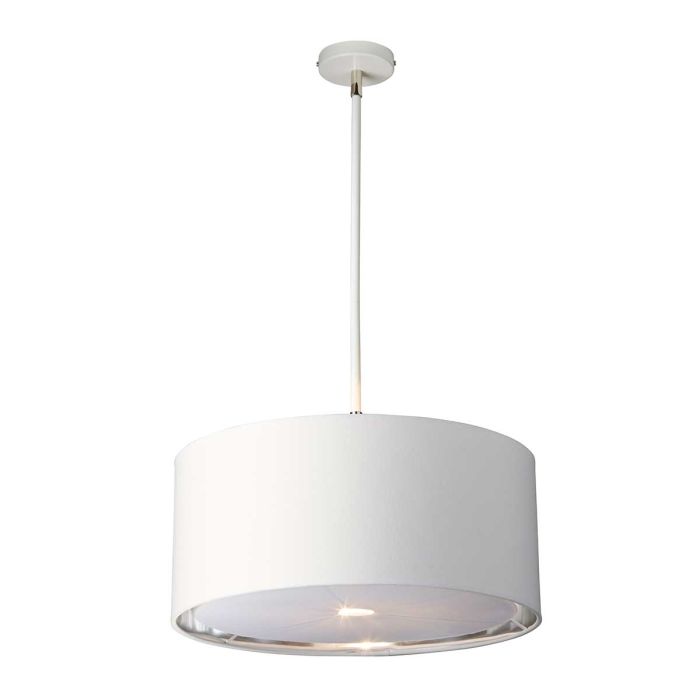 Balance Pendant Light White & Polished Nickel - BALANCE-P-WPN