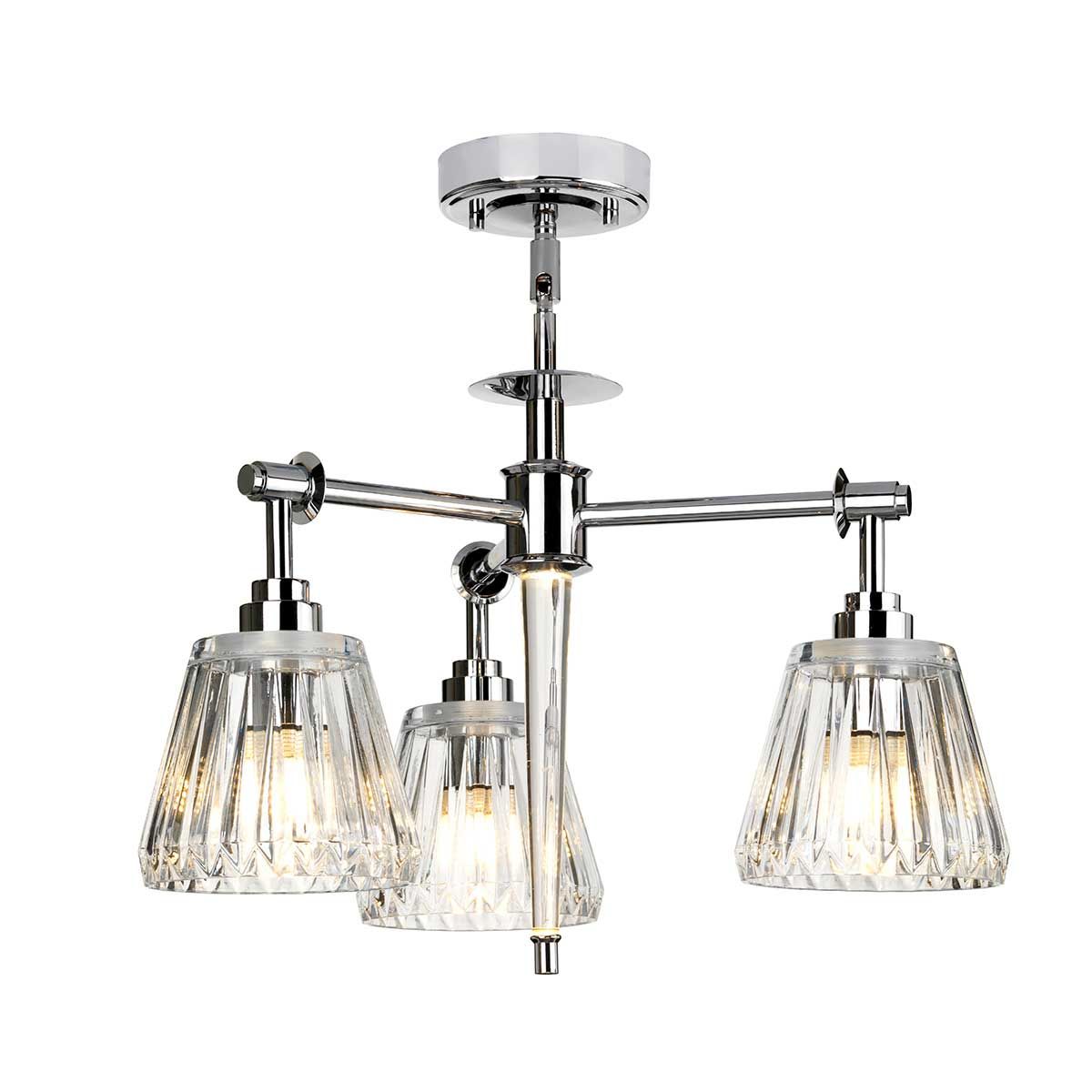 Agatha LED Pendant 3 Light Polished Chrome - BATH-AGATHA3P-PC