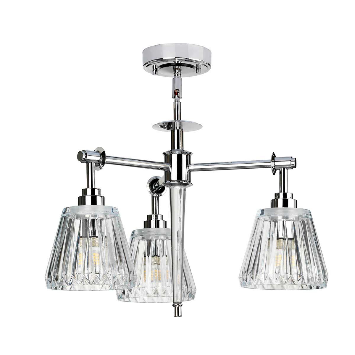 Agatha LED Pendant 3 Light Polished Chrome - BATH-AGATHA3P-PC