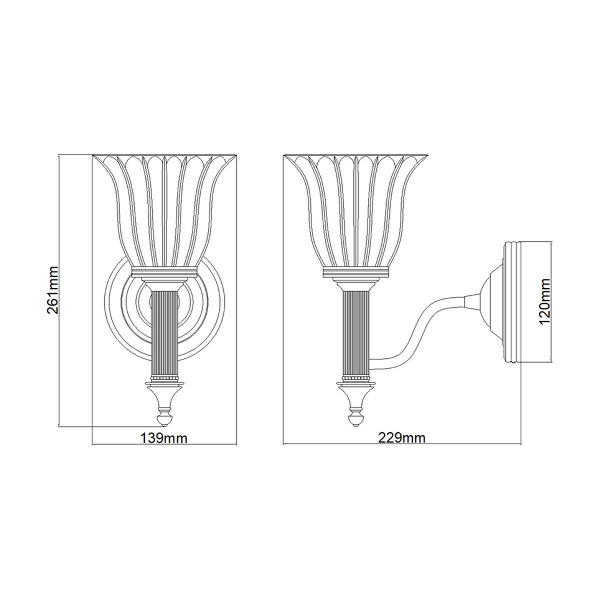 Carroll Vanity Light Polished Chrome - BATH-CARROLL1-PC