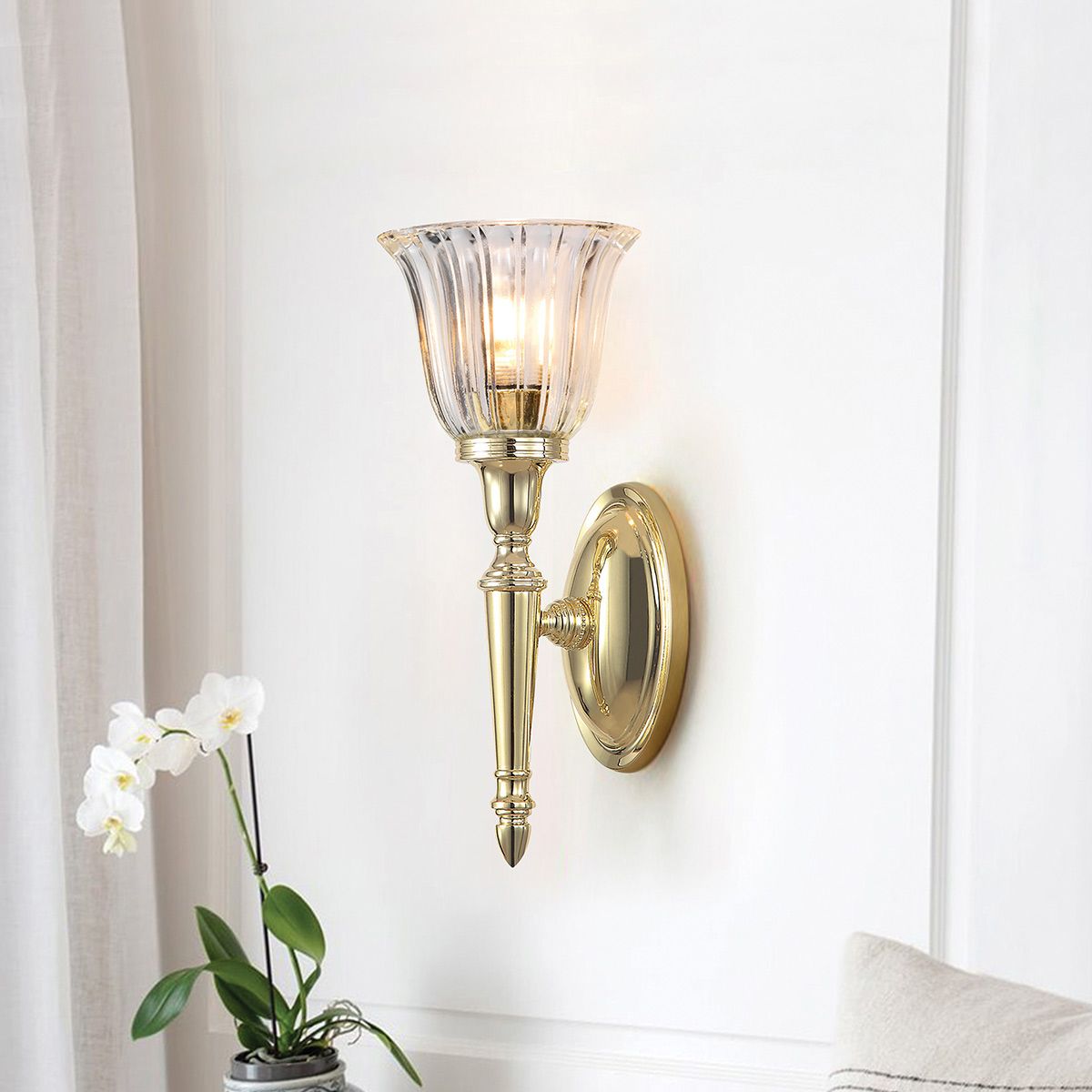 Dryden Vanity Light Polished Brass - BATH-DRYDEN1-PB