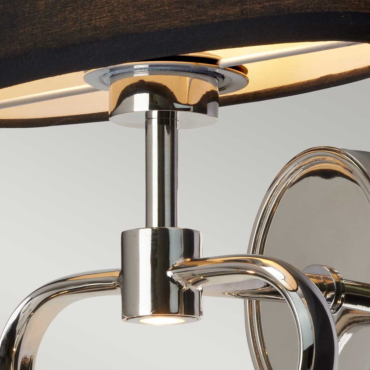 Falmouth LED Vanity 2 Light Polished Chrome & Black - BATH-FALMOUTH-PC