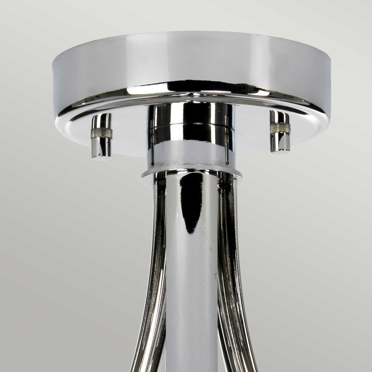 Falmouth Semi Flush 3 Light Polished Chrome & Black - BATH-FALMOUTH-SF-PC