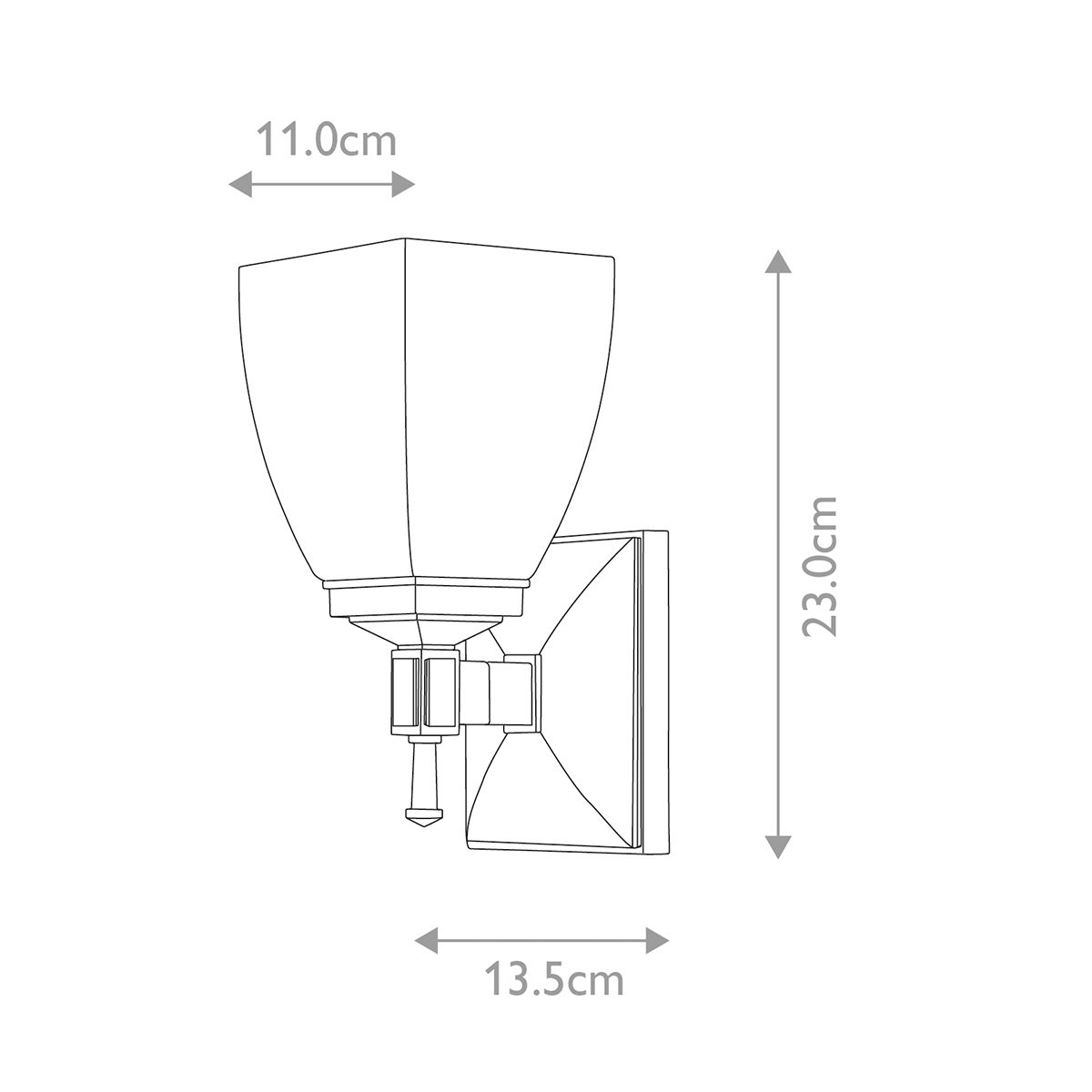 Shirebrook Vanity Light Polished Chrome - BATH-SB1