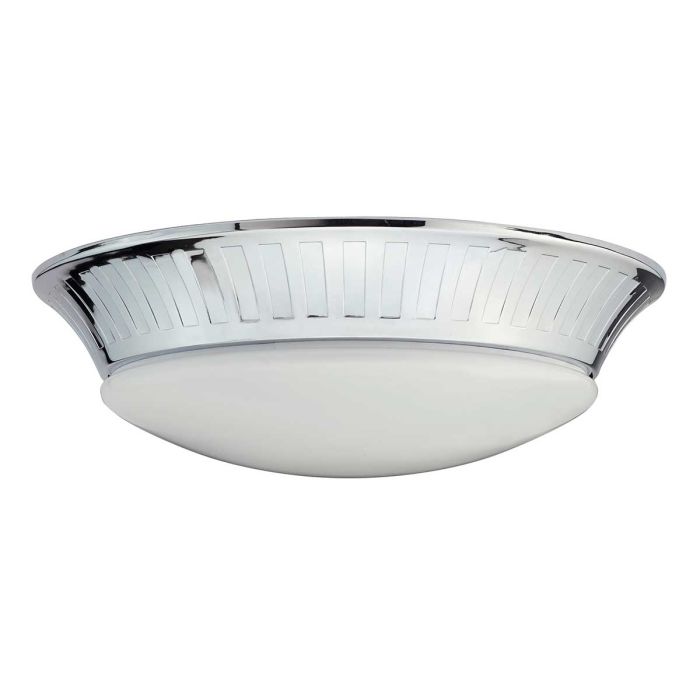 Whitby Flush Mount Light Polished Chrome - BATH-WHITBY-F