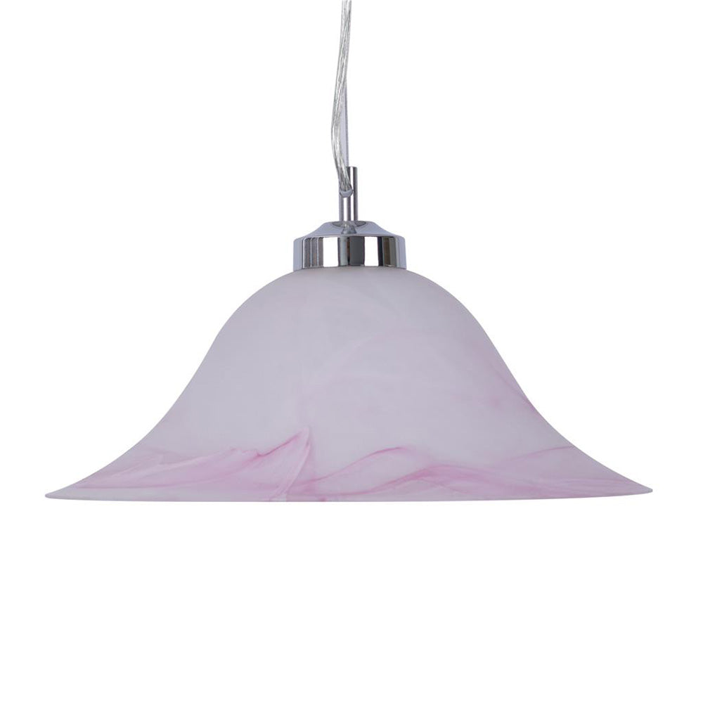 Bela Pendant Light W360mm Pink Glass - 91603