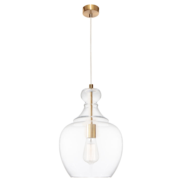 Bellac Pendant Light Gold & Clear - BELL1PGLD