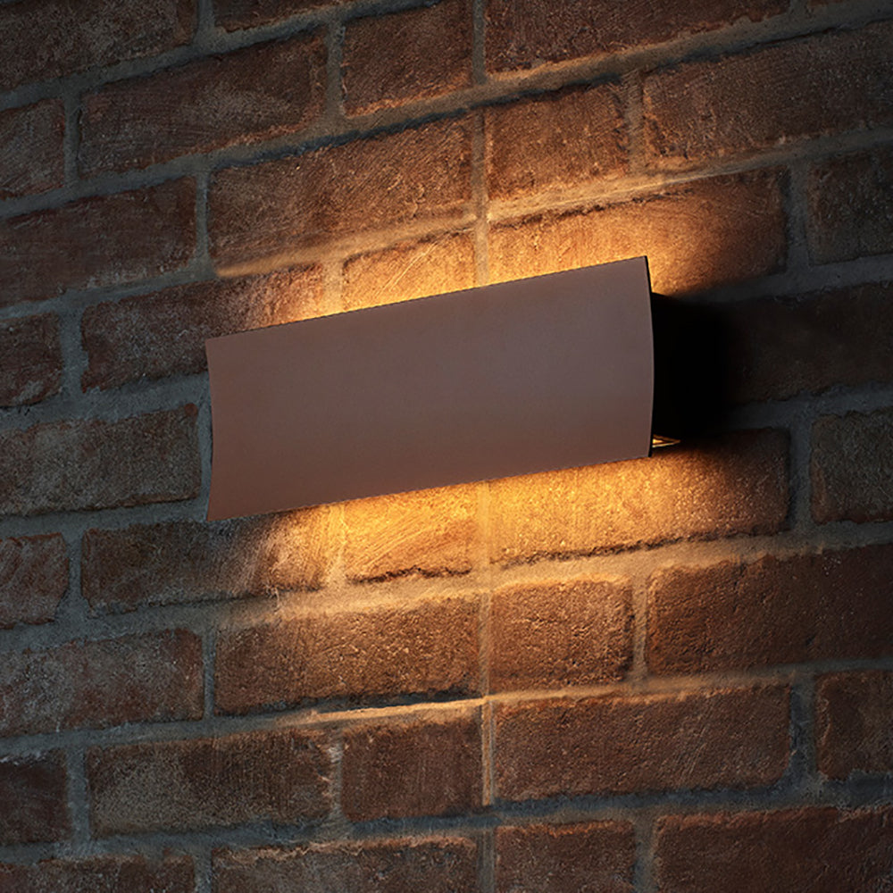 Buy Up / Down Wall Lights Australia Berica Out 3.1 Concave Up & Down Wall Light 30W CRI80 On / Off Aluminium 2700K - BU31100