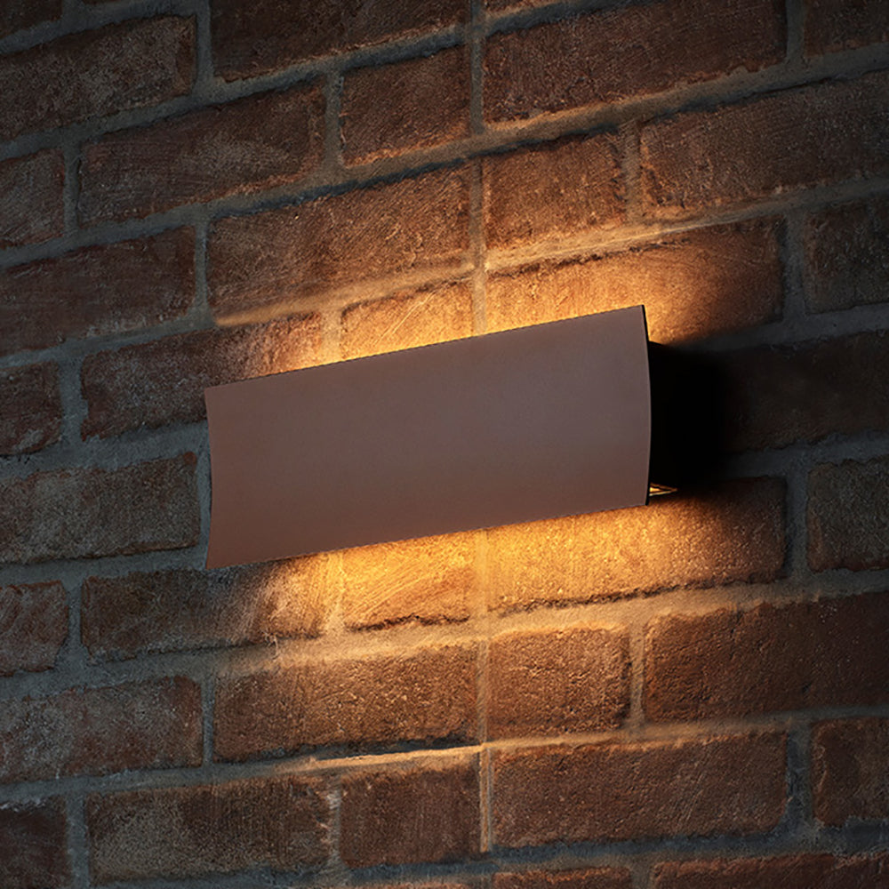 Buy Up / Down Wall Lights Australia Berica Out 3.2 Concave Up & Down Wall Light 56W CRI80 On / Off Aluminium 2700K - BU32100