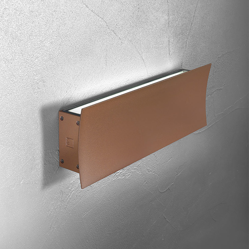Buy Up / Down Wall Lights Australia Berica Out 3.2 Concave Up & Down Wall Light 56W CRI90 On / Off Aluminium 2700K - BU32100