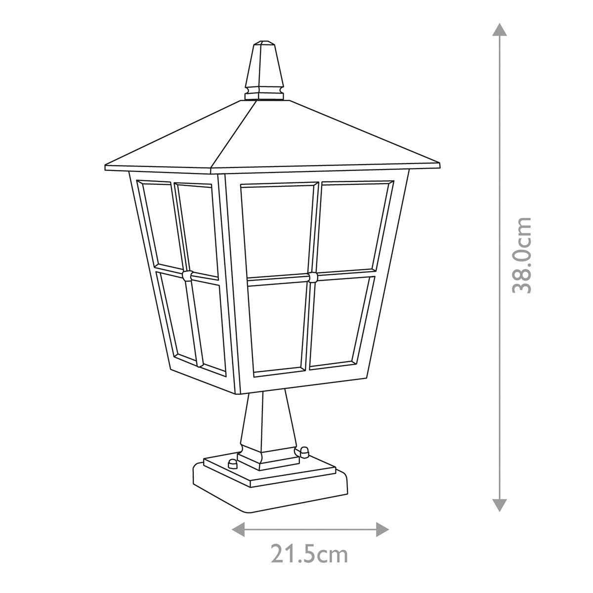 Canterbury Pedestal Light Black - BL50M-BLACK