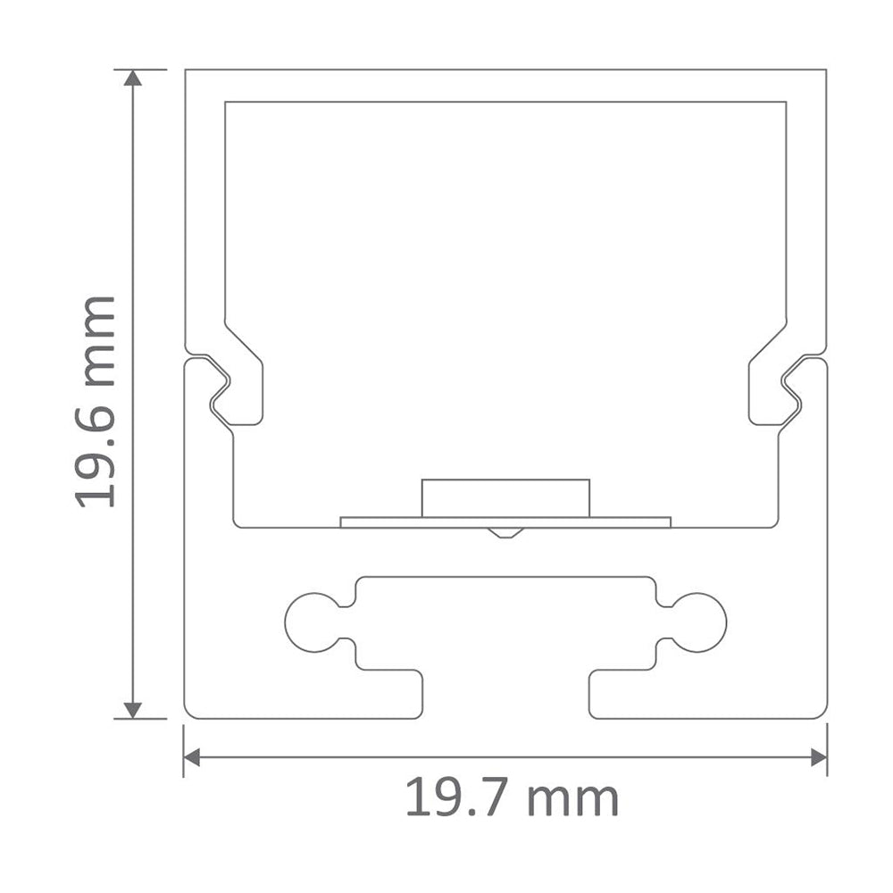 Bloc Surface Mounted Strip Light Profile White Aluminium - 22069