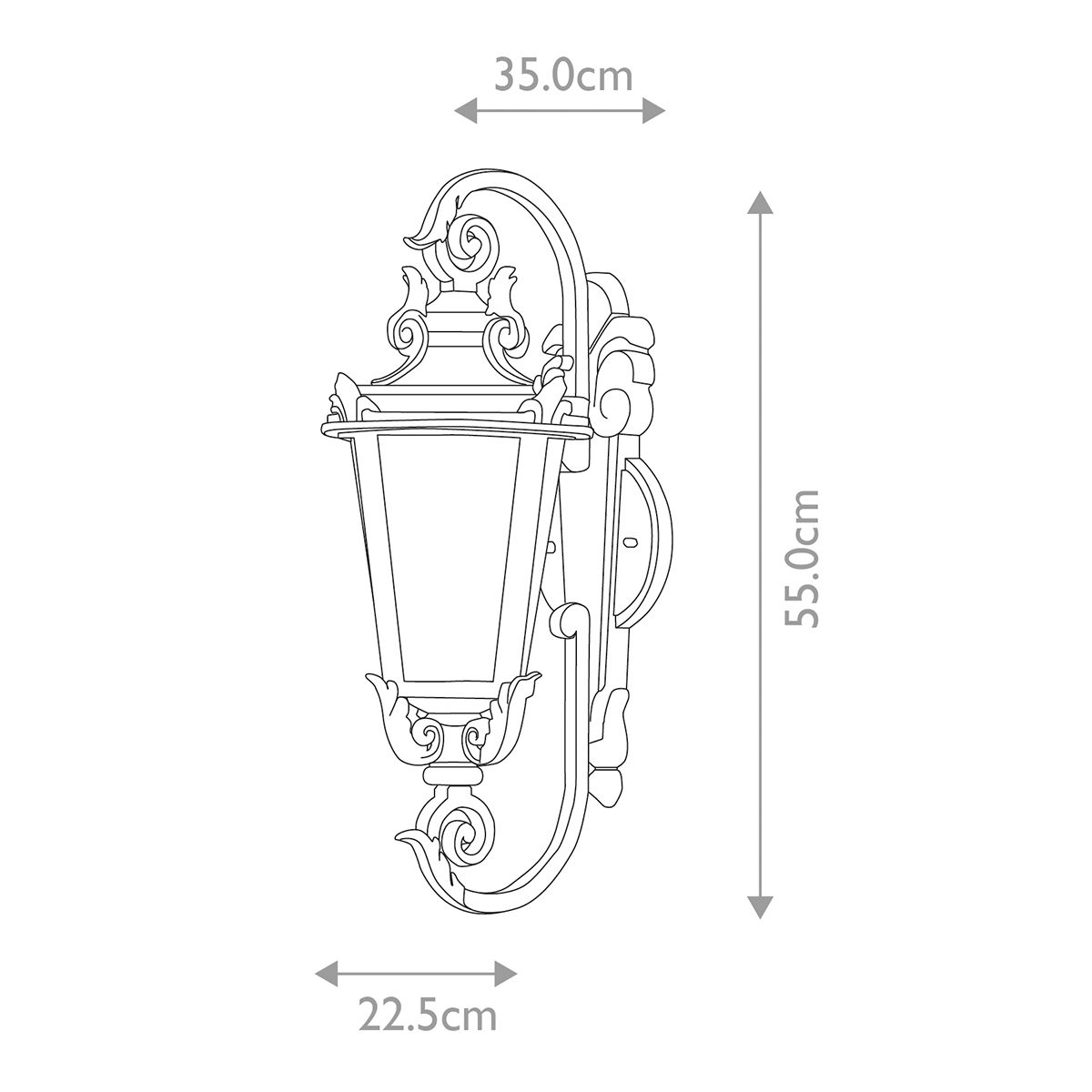 Baltimore Medium Wall Lantern Weathered Bronze - BT1-M