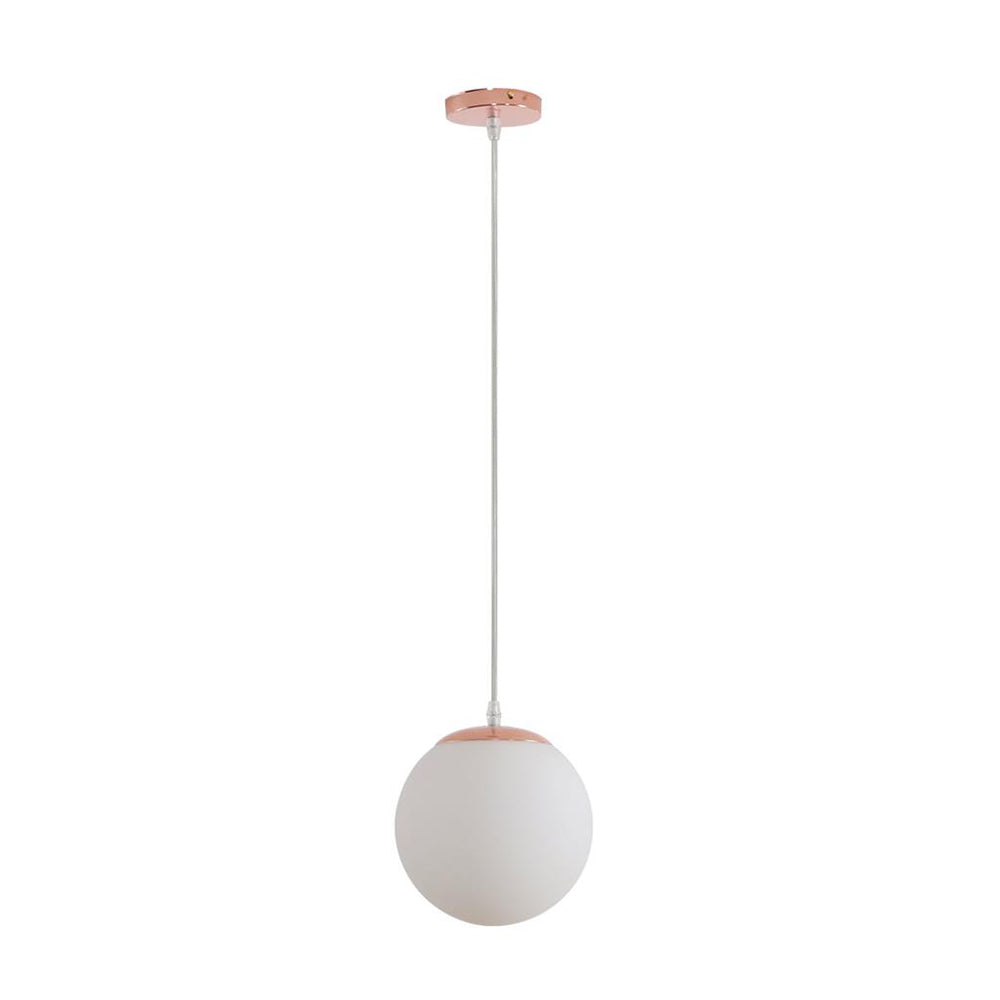 Buy Pendant Lights Australia Bubble Pendant Light W200mm Rose Gold Opal Glass - 31461