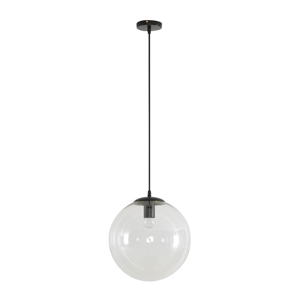 Buy Pendant Lights Australia Bubble Pendant Light W300mm Black Clear Glass - 31478