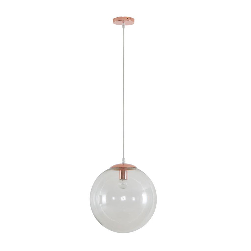 Buy Pendant Lights Australia Bubble Pendant Light W300mm Rose Gold Clear Glass - 31482