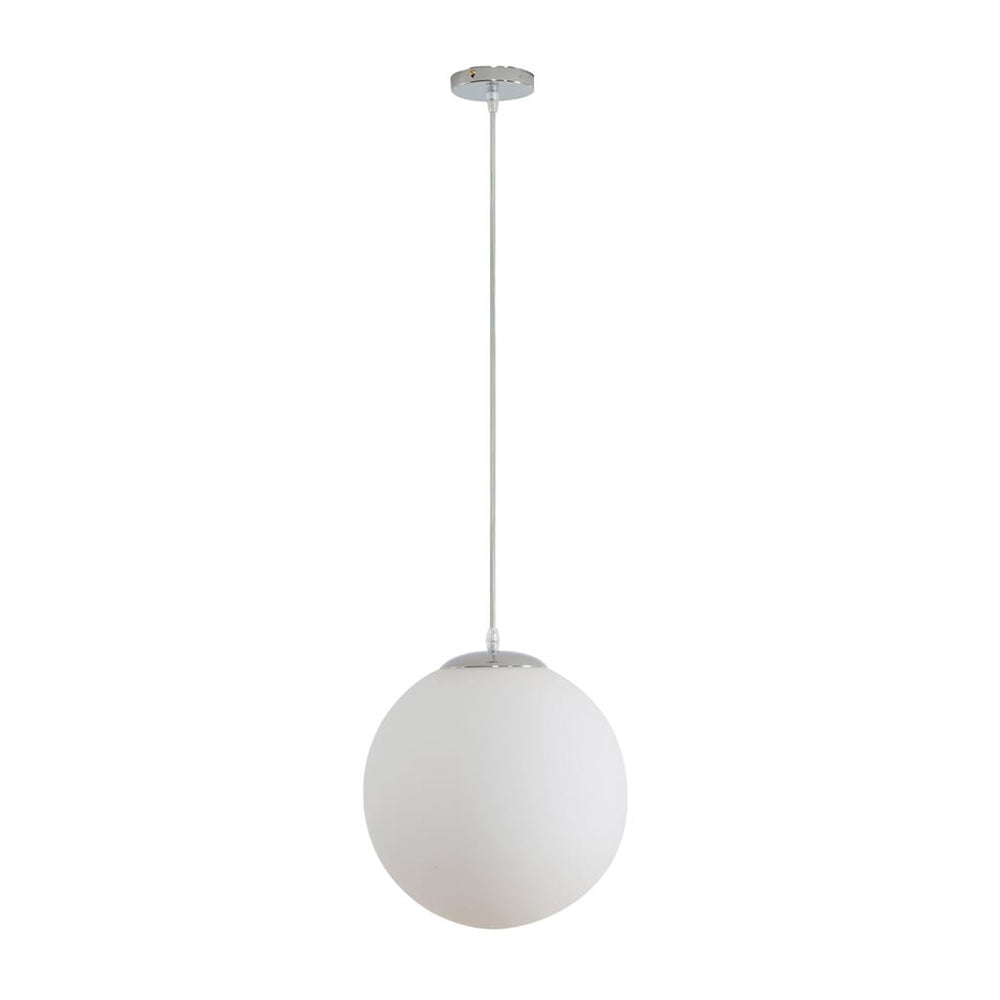 Bubble Pendant Light W300mm Chrome Opal Glass - 31487