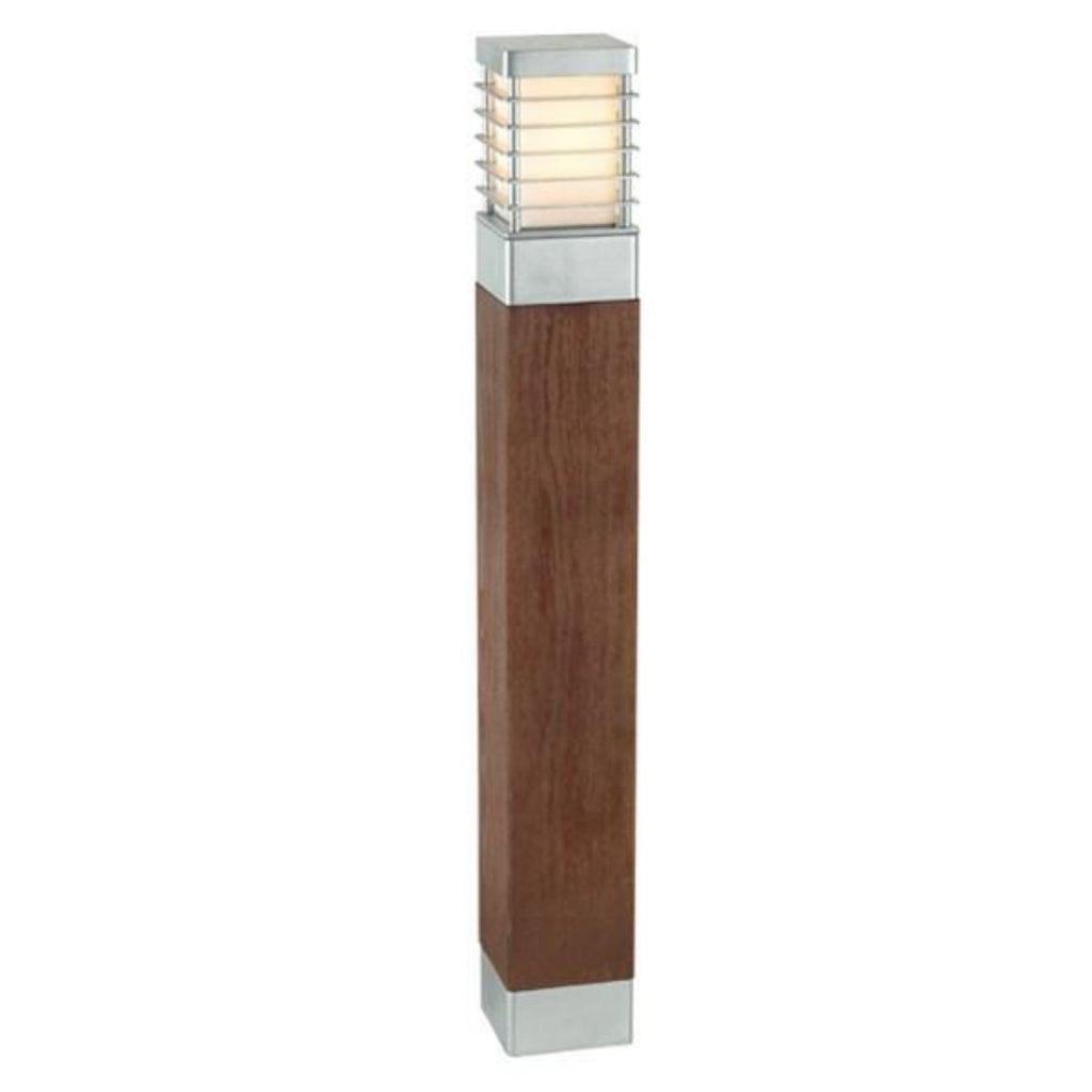 Halmstad 850mm Bollard Light Painted Wood Galvanized Steel - NLYS.1410GA