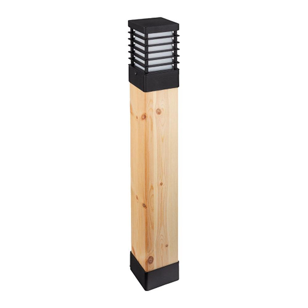 Halmstad 850mm Bollard Light Impregnated Wood Black or Galvanized Steel