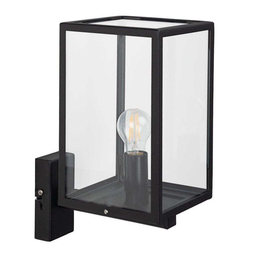 Lofoten Clear Glass Upward Wall Light Steel Black - NLYS.1939B