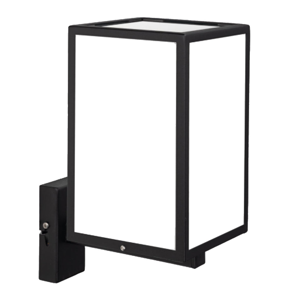 Lofoten Opal Glass Upward Wall Light Steel Black - NLYS.1963B