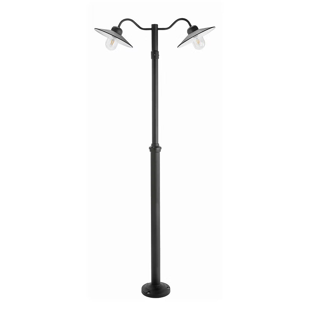 Karlstad Post Light 2 Light Steel Black - NLYS.2032B