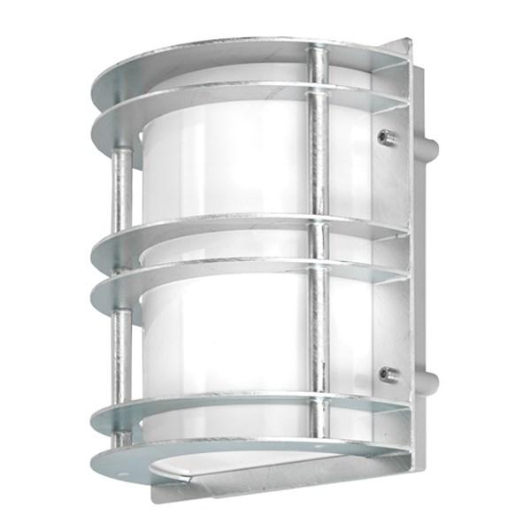 Stockholm Opal Glass Flush Wall Light Galvanized Steel - NLYS.220GA