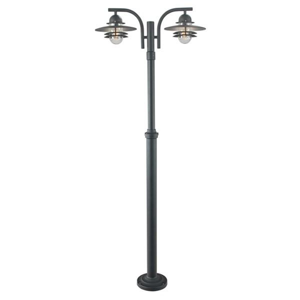 Oslo Post Light 2 Light Steel Black - NLYS.242B