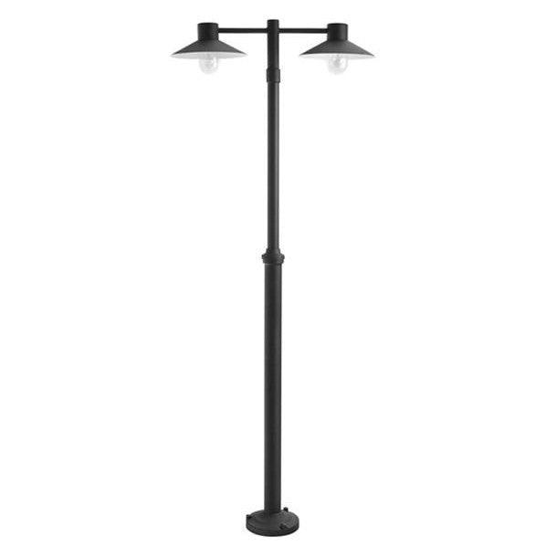 Lund 2 Light Post Light Steel Black - NLYS.275B