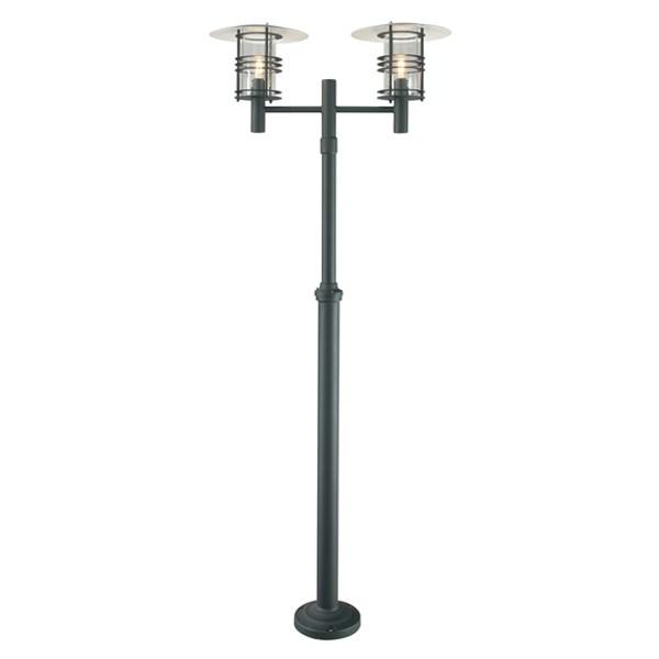 Stockholm Adjustable Post Light 2 Light Steel Black - NLYS.283B