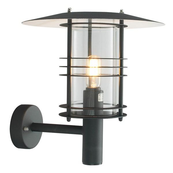 Stockholm Large Outdoor Wall Light Steel Black - NLYS.286B