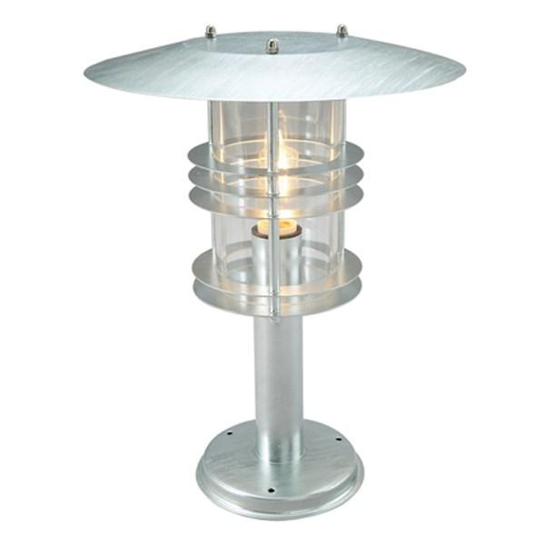 Stockholm Large Clear Glass Pillar Light Galvanized Steel - NLYS.287GA