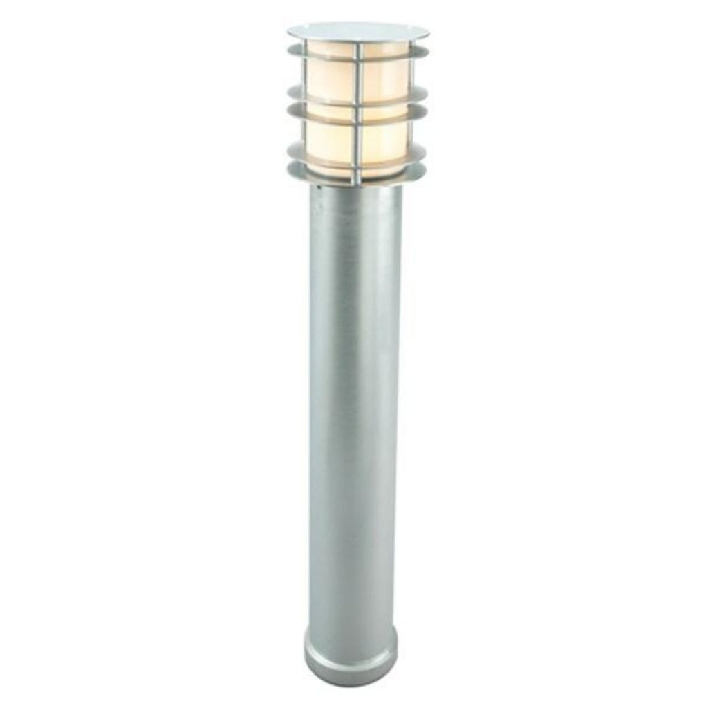 Stockholm Large Opal Glass Bollard Light Galvanized Steel - NLYS.288GA