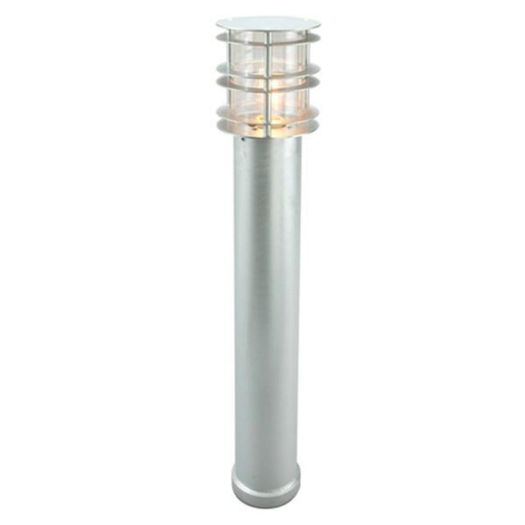 Stockholm Large Clear Glass Bollard Light Galvanized Steel - NLYS.297GA